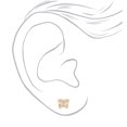 thumbnail image 2 of Claire's Gold-tone Cubic Zirconia Butterfly Stud Earrings, 2 of 2