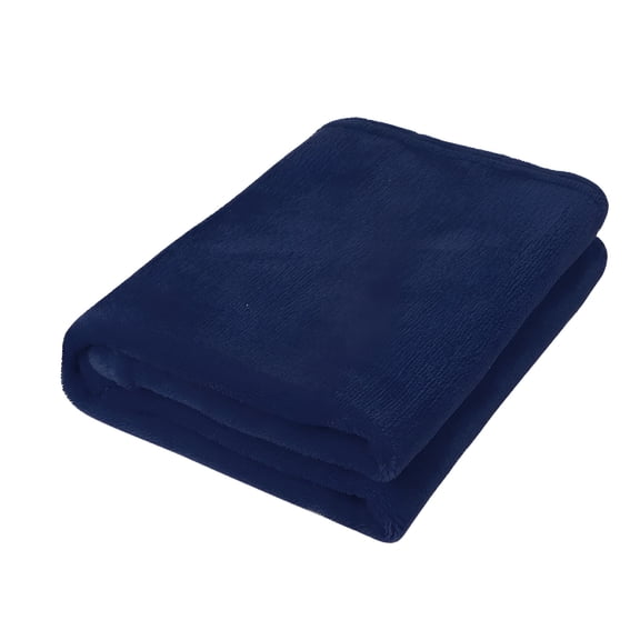 AUQ 1 Pc Fleece Blanket Plush Throw Fuzzy Lightweight Super Soft Microfiber Flannel Blankets for Couch,Bed,Sofa Ultra Luxurious Warm and Cozy for All Seasons,19.69x27.56 Inch,Blue