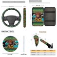 thumbnail image 3 of Tutolipy Highland Cow Print 15 Pack Car Seat Cover Sets, Sunflower Aztec Print Front Rear Split Bench Seat Covers for Cars, Steering Wheel Cover Seatbelt Pad Car Center Console Cover, Universal Fits, 3 of 3