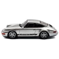 thumbnail image 2 of 1994 Porsche 911 (964) RS Silver Metallic with Black Stripes 1/43 Diecast Model Car by Solido, 2 of 6