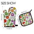 thumbnail image 2 of Yayeee Oven Mitts and Pot Holder Set of 4 Heat Resistant Kitchen Gloves Baking Hot Pad, Vegetables Pattern, 2 of 5