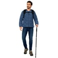 thumbnail image 6 of Little Donkey Andy Men's Quilted Jacket Lightweight Bomber Puffer Jacket Long Sleeve Padded Coat with 6 Pockets Black Blue L, 6 of 7