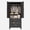 Black, variant on Leumius 71" Tall Metal Wardrobe Closet,Modern Armoire Wardrobe Cabinet 2 Drawers & Hanging Rod,Clothes Storage Organizer Cabinets with Double Doors for Bedroom,Living Room-Black