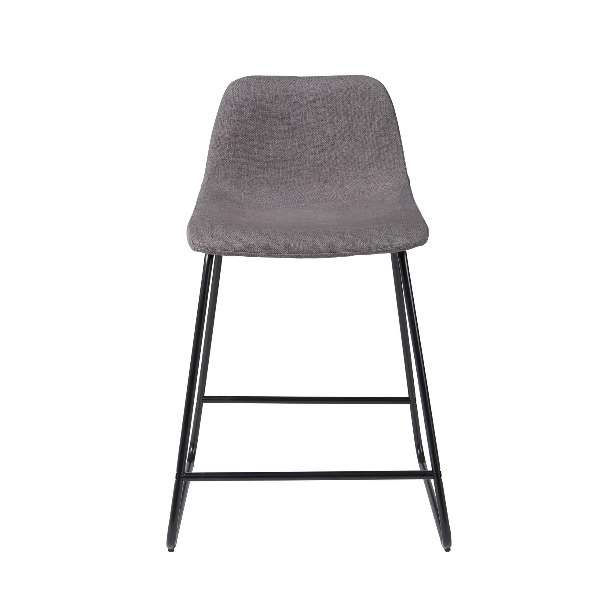 Better Homes & Gardens Farley Scoop Counter Height Stool, Charcoal