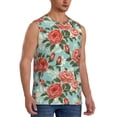 thumbnail image 2 of Daiia Rose Flowers Printed Men's Tank Tops,Casual Soft Sleeveless Gym Muscle Shirts Bodybuilding Tee-X-Large, 2 of 8
