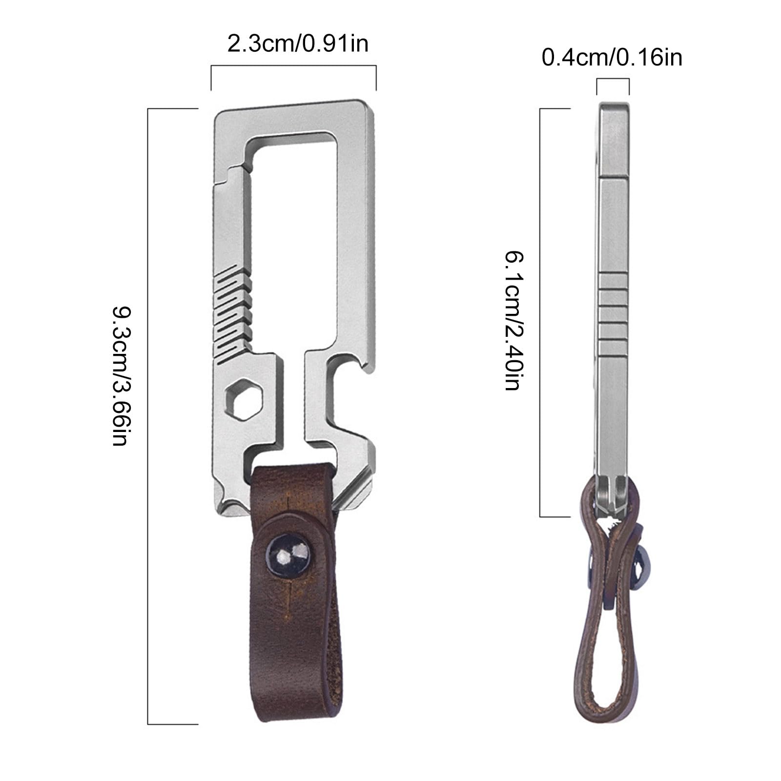Fazipu Titanium Carabiner Keychain Clip, Quick Release EDC Key Holder Organizer with Key Ring