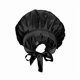 thumbnail image 1 of wonima11 Women's Natural Silk Night Cap Satin Sleep Caps Elastic Head Cover Bonnet for Hair Care,Tape,Black, 1 of 1