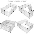 thumbnail image 3 of 14 Pannels Pet Crates, Small Animal Cage Indoor Playpen Houses Portable Metal Wire Pens Fence (Size of each panel： 14" x 14"), 3 of 7
