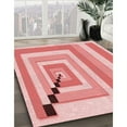thumbnail image 2 of Ahgly Company Indoor Round Patterned Baby Pink Area Rugs, 7' Round, 2 of 6