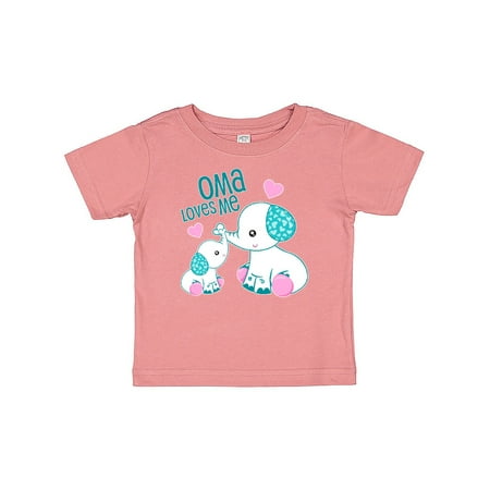 

Inktastic Oma Loves Me-cute elephants Gift Baby Boy or Baby Girl T-Shirt