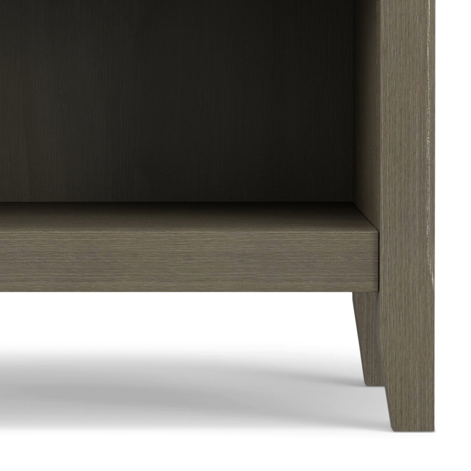 Amherst 24 inch Wide Solid Wood Transitional Bedside Table in Farmhouse Grey