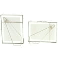 Koyal Wholesale Silver Pressed Glass Floating Photo Frames 5 x 7 Inch