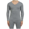 thumbnail image 4 of Mlzmgr Underwear Sets for Men Fleece Lined Thermal Seamless Shirts Leggings Stretchy Slim Fitted Casual Lounge Sets Solid Color, 4 of 4