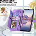 thumbnail image 2 of for Samsung Galaxy A14 Case Wallet,A14 Wallet Case for Women,Embossed PU Leather Protective Cover Magnetic Strap Zipper Card Holder Flip Phone Case for Samsung A14 5G(2023) (Purple), 2 of 14