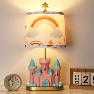 YiaMia Pink Crown LED Night Light - Battery Powered Princess Room Decor For Girls