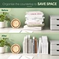 thumbnail image 4 of Furinno Hermite Desk Organizers and Accessories with File Holder, Office Organization, Desk Top Book Shelf, for Office Supplies, Plain White, 4 of 8