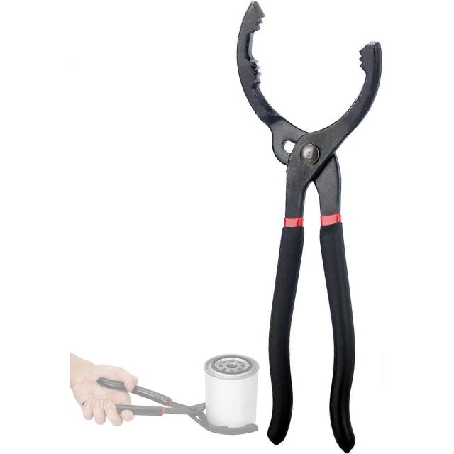 Oil Filter Pliers Oil Wrench Adjustable Filter Wrench Pliers With Handle Non-Slip Oil Filter Pliers For Oil Filters From 30Mm 155Mm