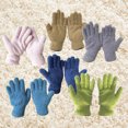 thumbnail image 2 of Deyuer 1 Pair Cleaning Gloves Ultra Soft Efficient Dust Removal Car Care Microfiber Coral Fleece Car Wash Gloves for Bathroom,Pink, 2 of 8