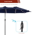 thumbnail image 3 of CHYVARY 15 x 9ft LED Double-Sided Patio Market Umbrella Outdoor with LED Lights for Garden, Deck and Pool,Navy Blue, 3 of 7