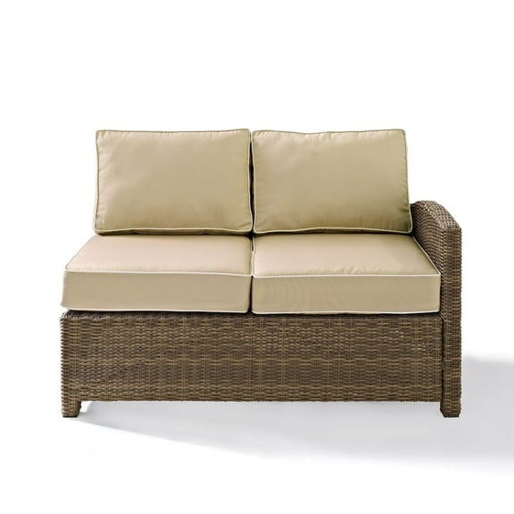 Crosley Furniture Bradenton Wicker Outdoor Sectional Right Side Loveseat