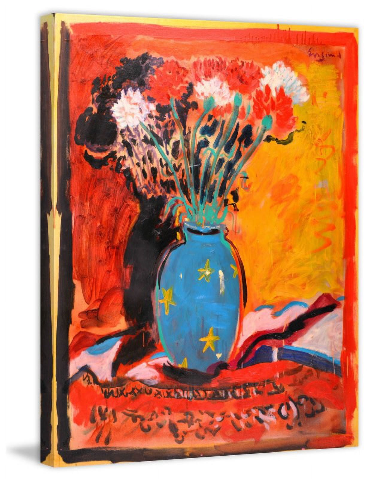 Marmont Hill "Blue Vase" by Wayne Ensrud Painting Print on Canvas