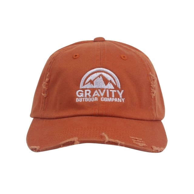 Gravity Outdoor Co. Casquette de Baseball Ajustable Vieillie - Orange Brûlé