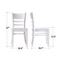 thumbnail image 2 of Livinia Cabin Wood Seat Dining Chairs Set of 2 (White), 2 of 8