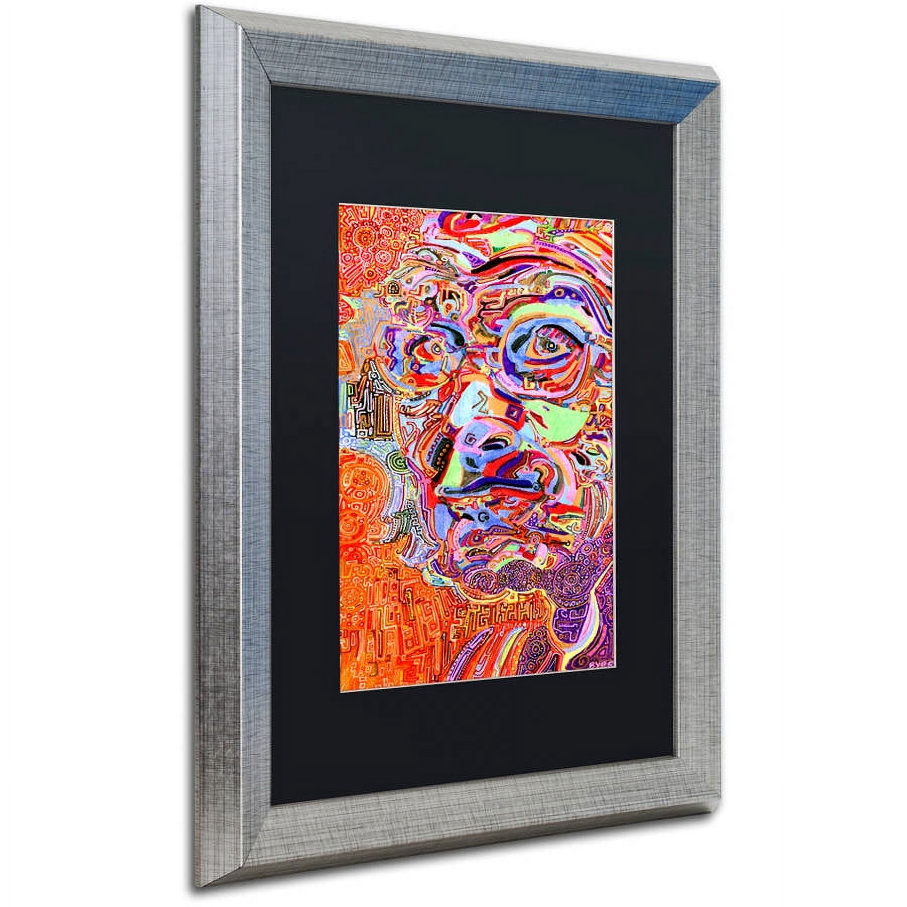 Trademark Fine Art "Chairman Of A 1966 Draft Board" Canvas Art by Josh Byer, Black Matte, Silver Frame