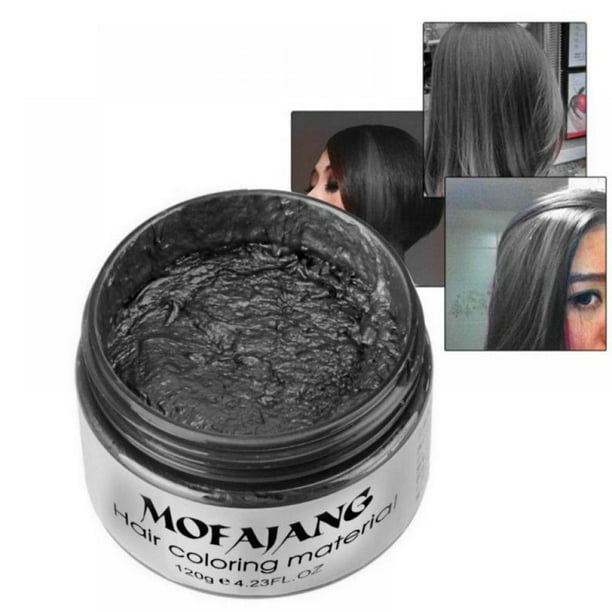 Hair Color Wax, Wash Out Hair Dye Wax,  oz Temporary Hairstyle Cream  for Men and Women (Black) 