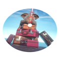 thumbnail image 3 of Kll 30" Christmas Tree Skirt Elephant Sits On A Stack Of Luggages Ocean Xmas Tree Skirts Mat For New Year Xmas Holiday Party Indoor Outdoor Home Decoration, 3 of 9