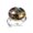 Multi 1, variant on Watermelon Pug Dog Pattern Stainless Steel Rings for Women, Open Adjustable Ring Promise Ring Jewelry Gifts