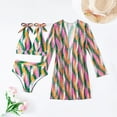 thumbnail image 4 of WILLBEST Traje de Baño Dama conjuntos de Bikini de 3 Piezas para Mujer Trajes de Baño Vintage con Estampado Floral Trajes de Baño con Cubiertas de Manga Larga, 4 of 7