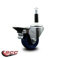 thumbnail image 2 of 3 Inch Solid Poly Swivel 7/8 Inch Expanding Stem Caster with Brake SCC, 2 of 2