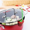 thumbnail image 2 of Visland Pot Lid Holder Anti-Overflow Heat Resistant Red Spill-Proof Silicone Lid Lifters for Kitchen, 2 of 7