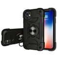 thumbnail image 2 of for iPhone 11 Case with Ring Stand, Heavy Duty Military Grade Rugged Shockproof Silicone Rubber Magnetic Kickstand Holder Case for Women Girls For iPhone 11, Black, 2 of 6