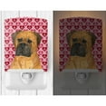 thumbnail image 2 of Caroline's Treasures SS4517CNL Bullmastiff Hearts Love and Valentine's Day Portrait Ceramic Night Light, 6x4x3",, 2 of 2