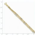 thumbnail image 2 of Beautiful 14K Two-Tone Triple Strand Bracelet, 2 of 2