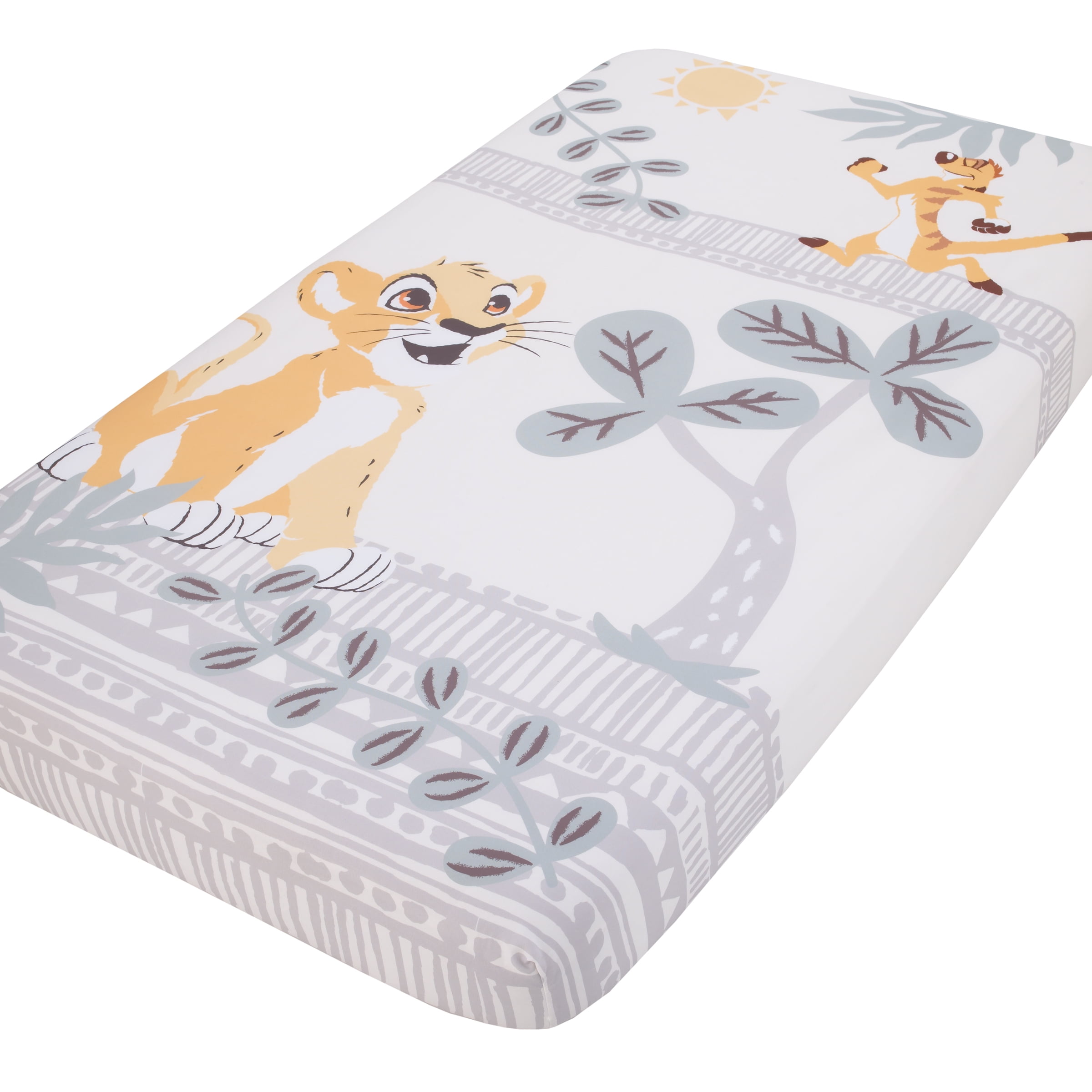 Disney Lion King Gold Teal And Ivory Photo Op Fitted Crib Sheet Walmart Com