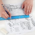 thumbnail image 6 of CCOCC 12 Inch Transparent Plastic Ruler, Clear Straightedge, 6 of 7