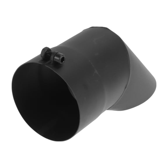Unique Bargains 4.0" ID Inlet T304 Stainless Steel Turn Down Exhaust Tip 9.1inch Long Black