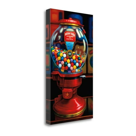 17" x 29" Gumball Machine IV By Tr Colletta - Print on Canvas Fabric Multi-Color