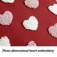 thumbnail image 5 of Lksixu Valentine's Day Throw Pillow Covers, 18x18 inch Embroidery Love Heart Pillow Case, Soft Cozy Skin-Friendly Decorative Cushion Cover Valentines Decorations for Couch Sofa Bedroom Living Room, 5 of 9