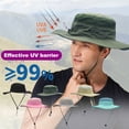 thumbnail image 3 of Limited Time Deal karymi Summer Sun Hat Men's Fishing Hat Men's Sun Hat Anti- Fisherman Hat Sports and Outdoors Summer Clearance Birthday Gifts for Men, 3 of 4