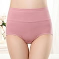 thumbnail image 5 of APEXFWDT Women's Cotton Underwear M-4XL,High Waisted Ladies Panties Full Coverage Briefs Comfy Soft Seamless Panties 4 Pack (Regular & Plus Size), 5 of 9