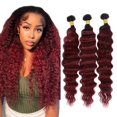 thumbnail image 1 of Extensiones de cabello Biottihair Burgundy Deep Wave, 3 paquetes de 22 a 26 pulgadas, 1 of 7