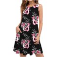 thumbnail image 2 of Ruyang Summer Dresses for Women, Womens Beach Dress Fashion Sleeveless Backless Camisole Beach Tank Skirt With Pockets Boho Floral Dresses, 2 of 5