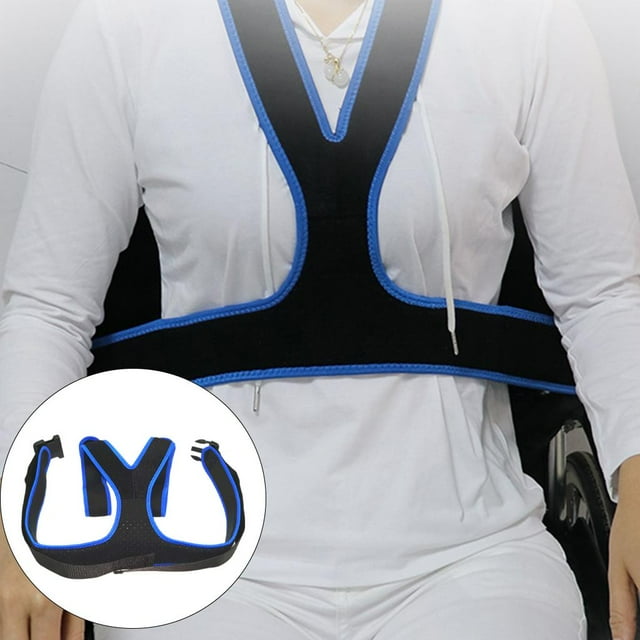 Baosity Ceinture de Sécurité pour Fauteuil Roulant Sangle Réglable Antidérapante pour Personnes Âgées