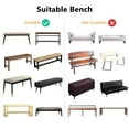 thumbnail image 4 of pitrice Long Bench Cover Bench Seat Furniture Chair Cover Dining Chair bench Protector for Living Room Hotel Decor Gray, 4 of 9