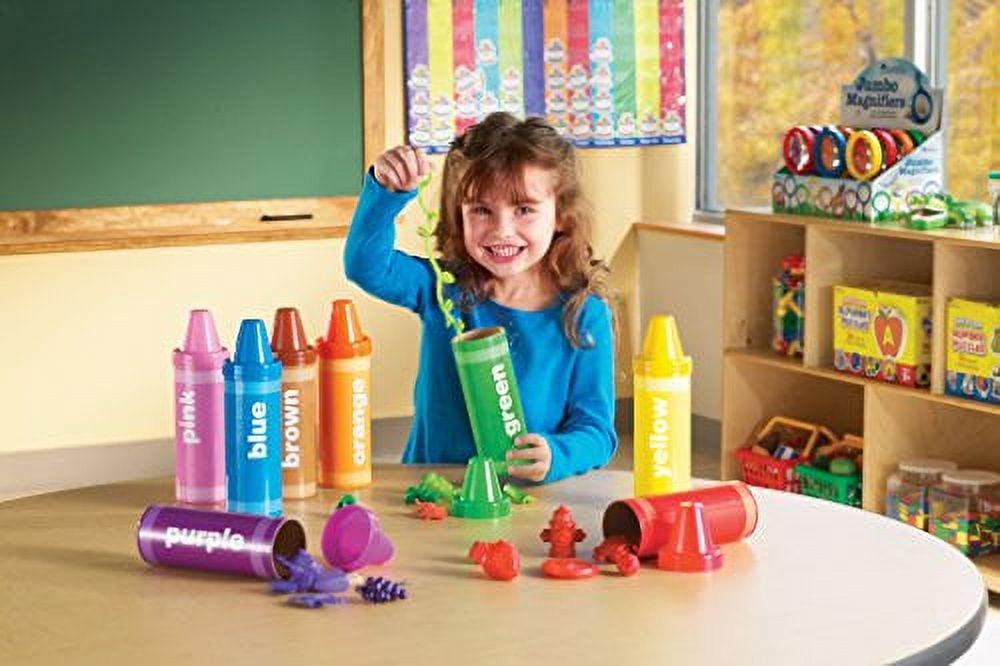 learning resources rainbow sorting crayons, various colors, 56