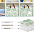 thumbnail image 4 of Yayeee Foldable Storage Basket for Shelves with Handles Set of 2 Waterproof Cloth Bins, Green Floral, 4 of 7